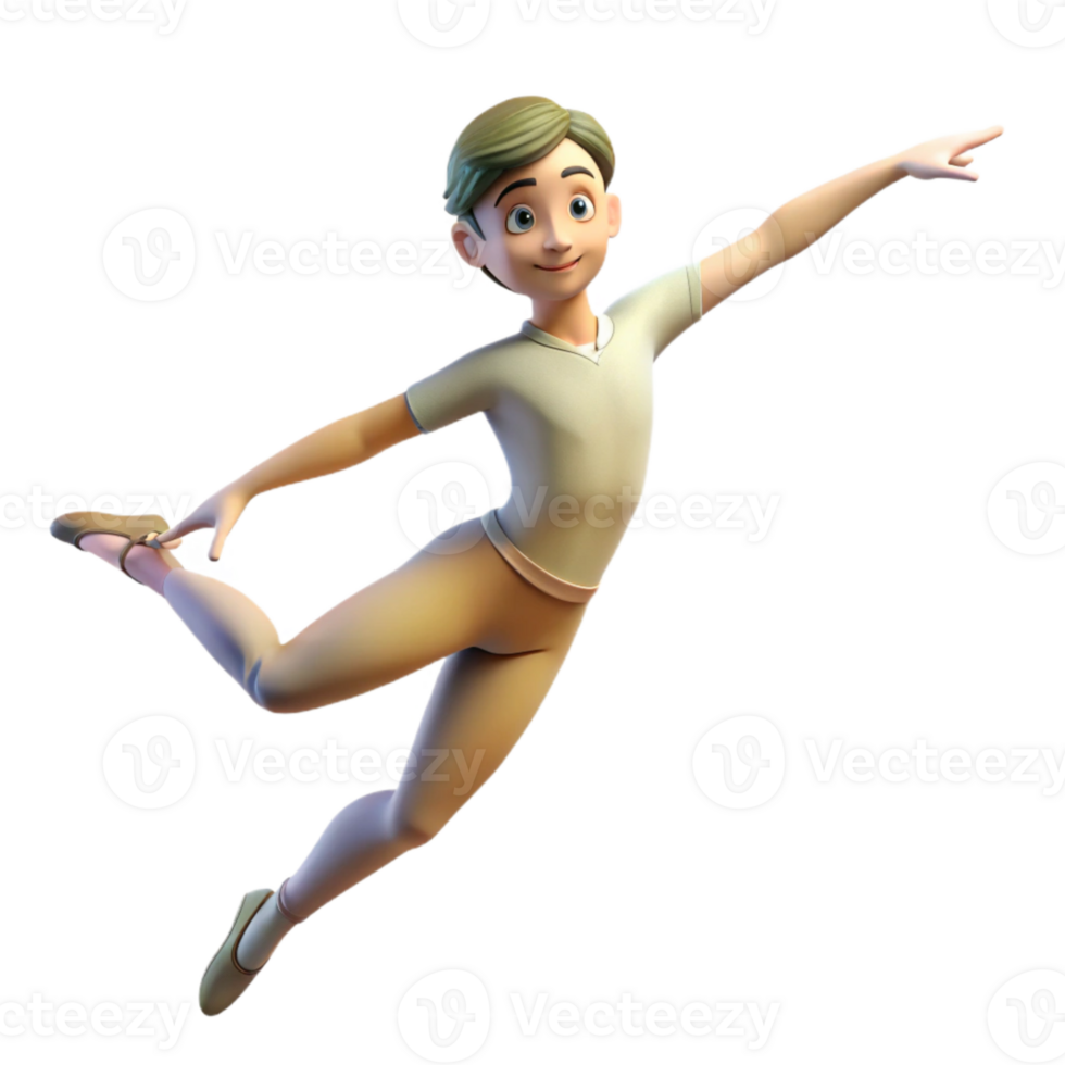 vibrant minimalist Ballet Dancer Leaping with Transparent Background authentic png