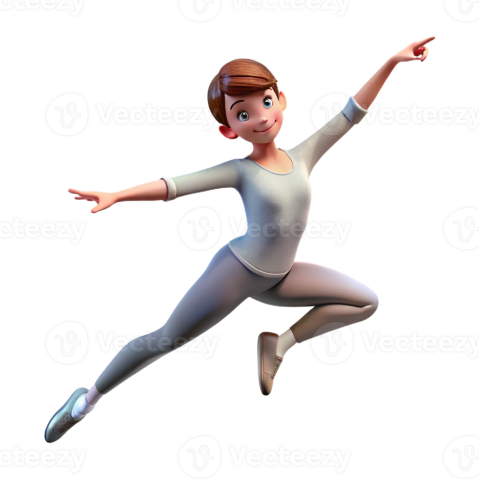 serene artistic Ballet Dancer Leaping with Transparent Background professional png