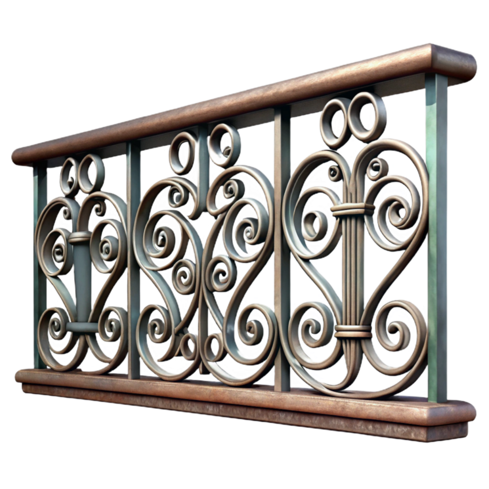 wonderful abstract Balcony Railing Wrought Iron Detail Isolated genuine png