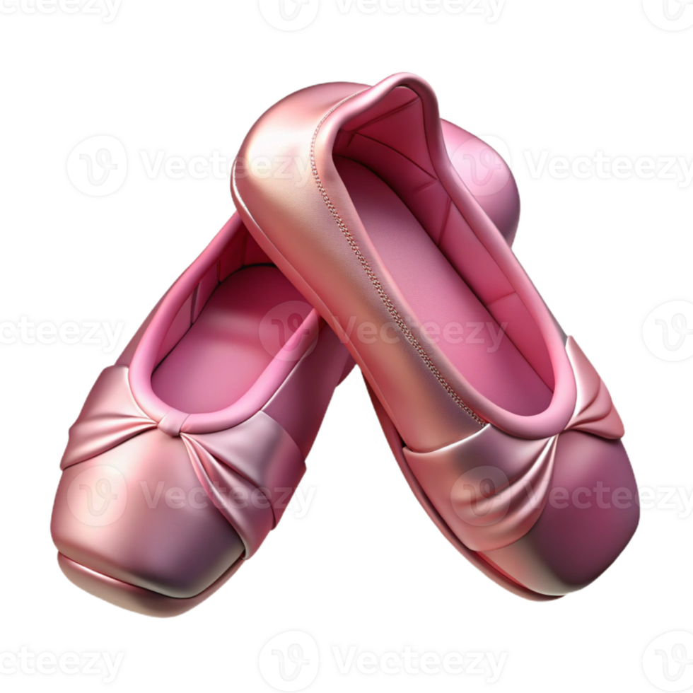 beautiful classic Ballet Shoes Pink Satin Cutout professional png