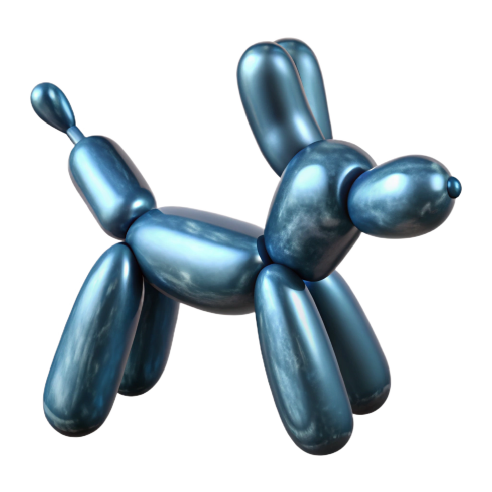 dramatic vintage Balloon Animal Dog Twisted Isolated premium png