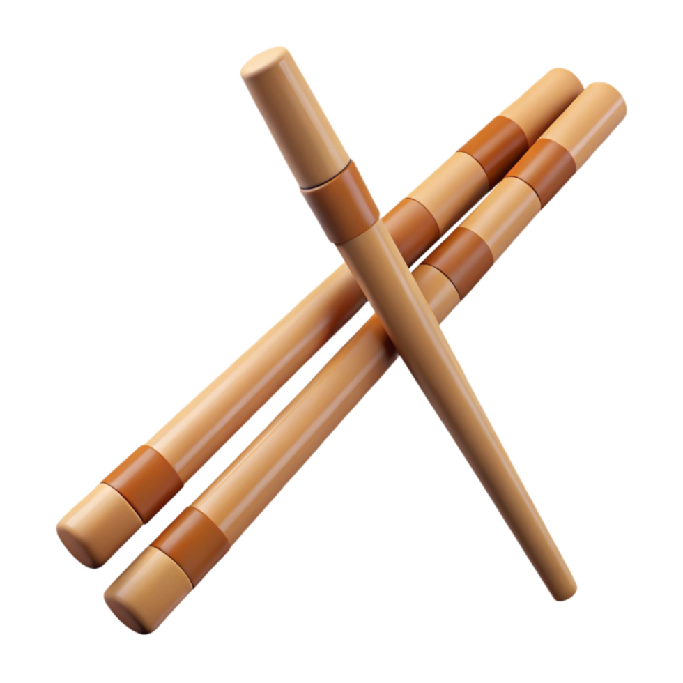 wonderful contemporary Bamboo Chopsticks Brown Angled View Transparent Background premium png