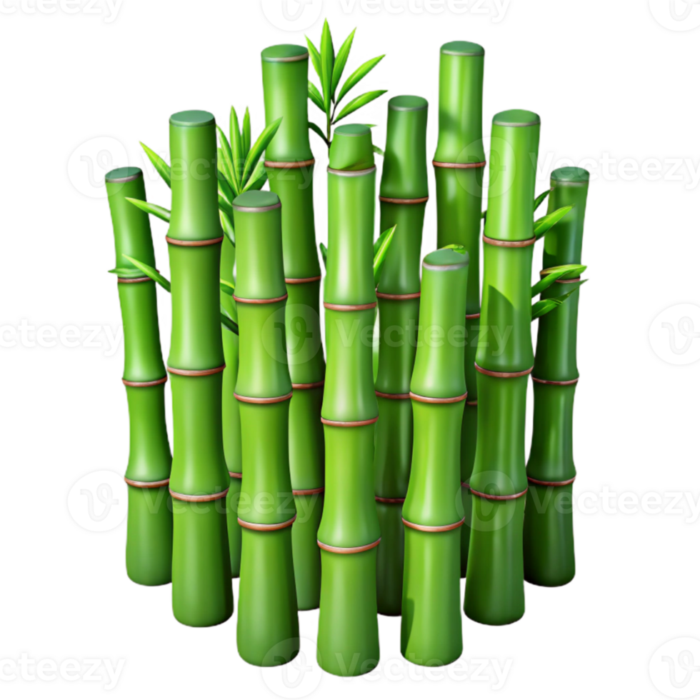 magnificent classic Bamboo Forest Green Stalks Tranquil Scene Cutout premium png