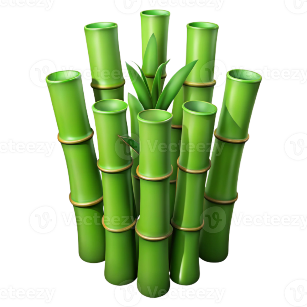 stunning traditional Bamboo Plant Close Up Green Stalks Isolated premium png