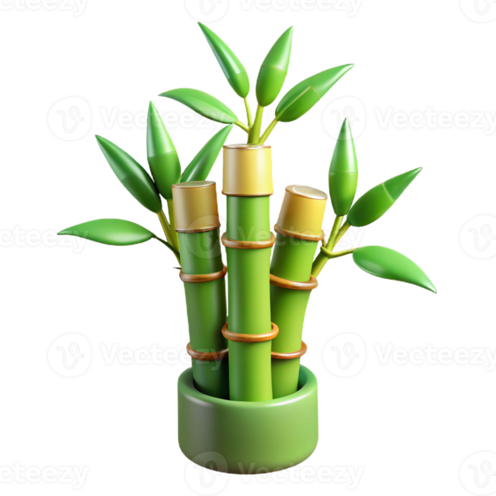 impressive creative Bamboo Plant Green Leaves Cutout Transparent Background genuine png
