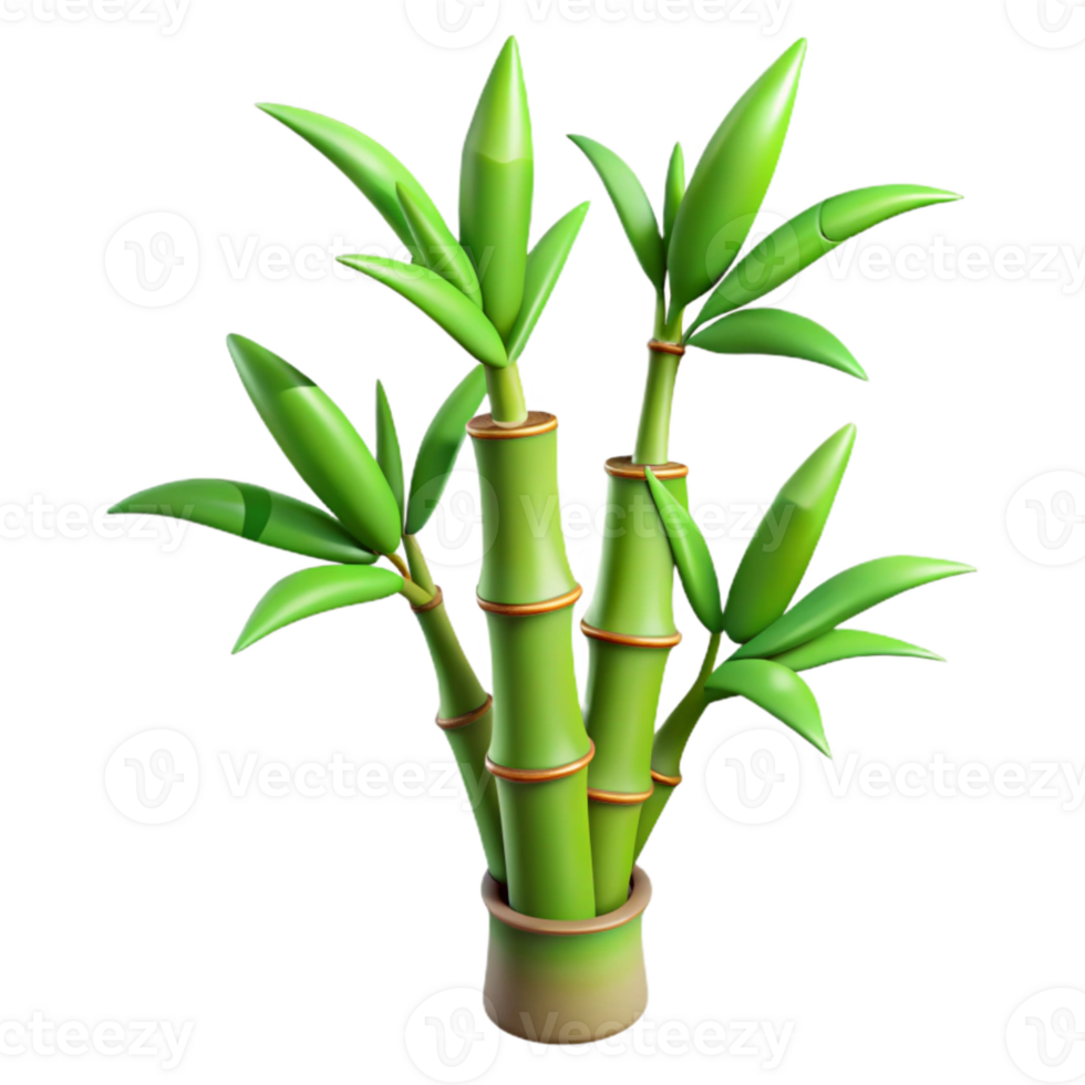 beautiful artistic Bamboo Plant Green Leaves Cutout Transparent Background authentic png