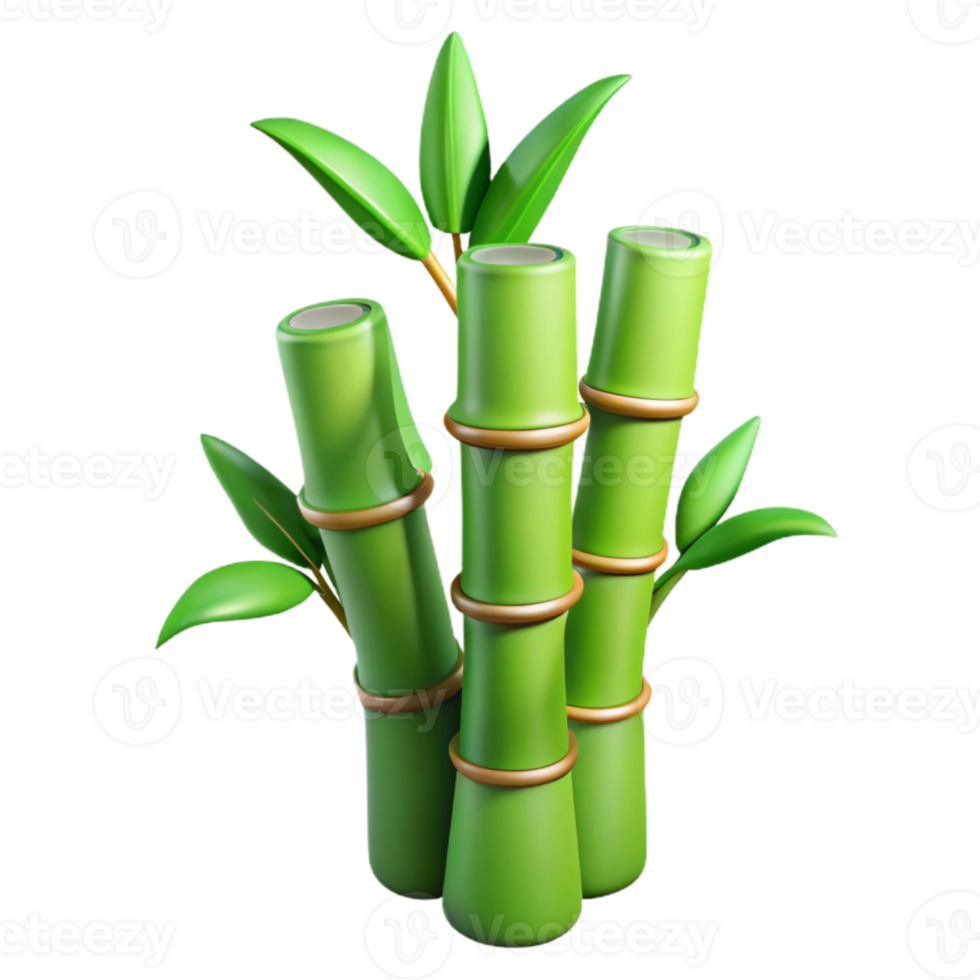 beautiful classic Bamboo Plant Green Side View Cutout genuine png