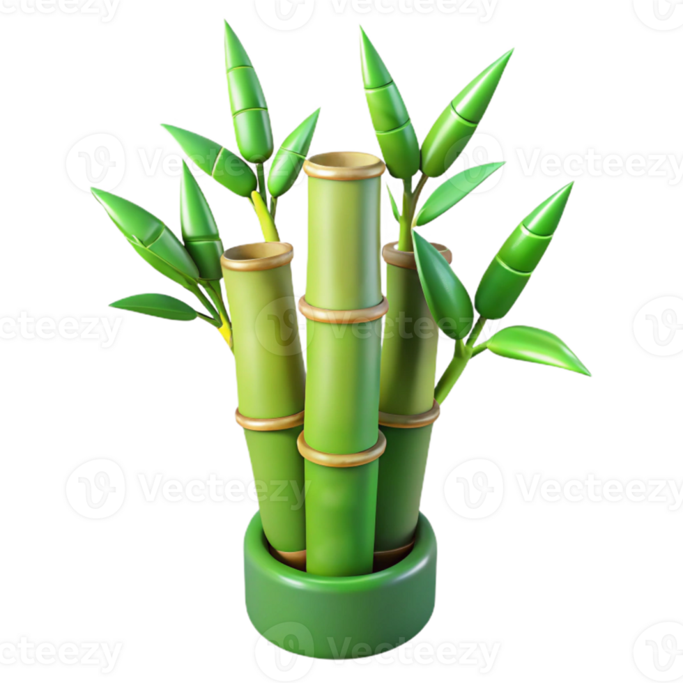 impressive artistic Bamboo Plant Green Stalks Transparent Background Cutout authentic png