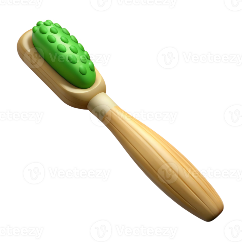 wonderful classic Bamboo Toothbrush Eco Friendly Transparent Background detailed png