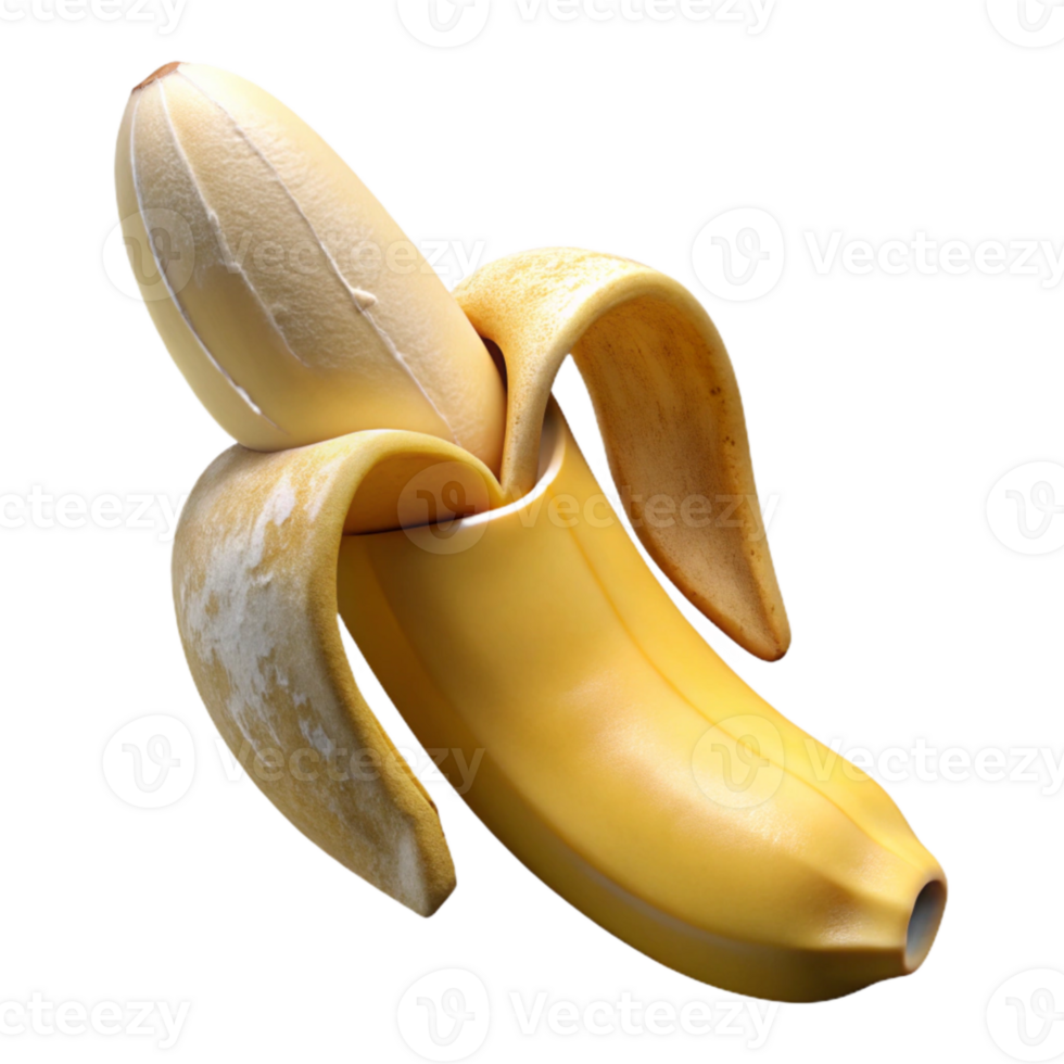 extraordinary artistic Banana Peel Partially Peeled Isolated detailed png