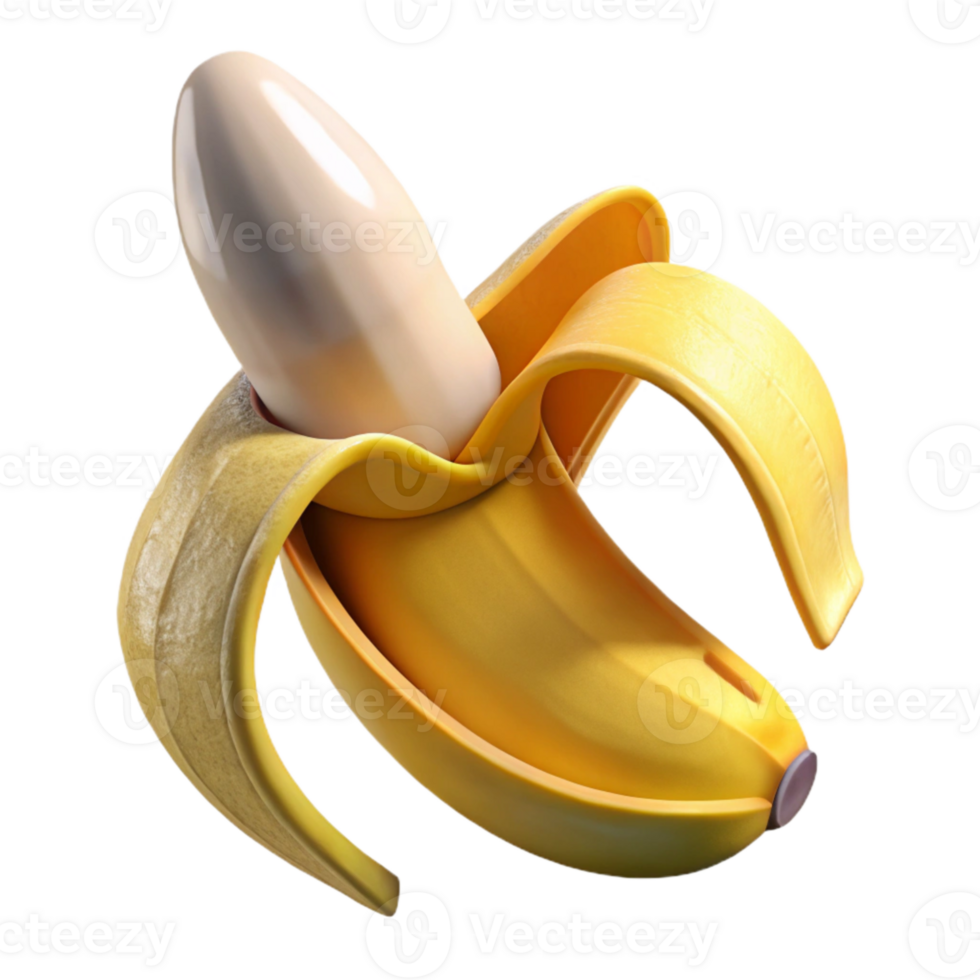 beautiful modern Banana Peel Partially Peeled Isolated genuine png