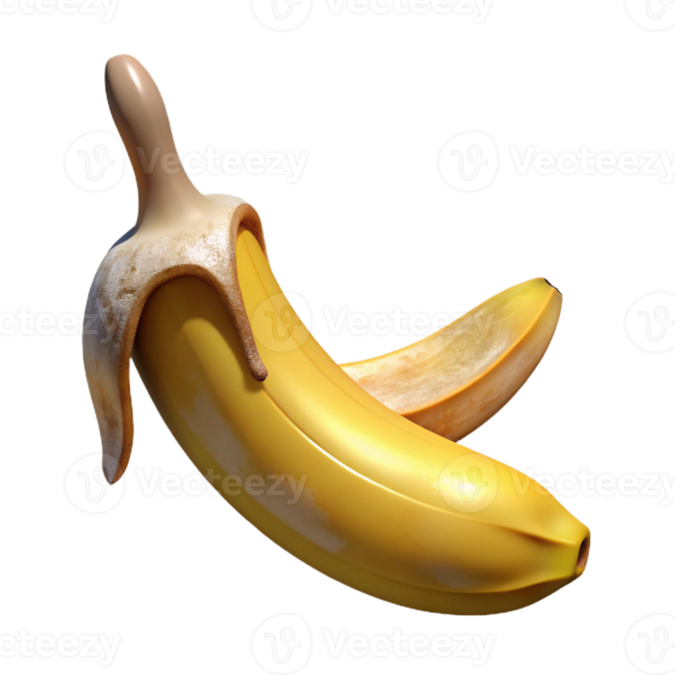 stunning classic Banana Peel Isolated on a Transparent Background premium png