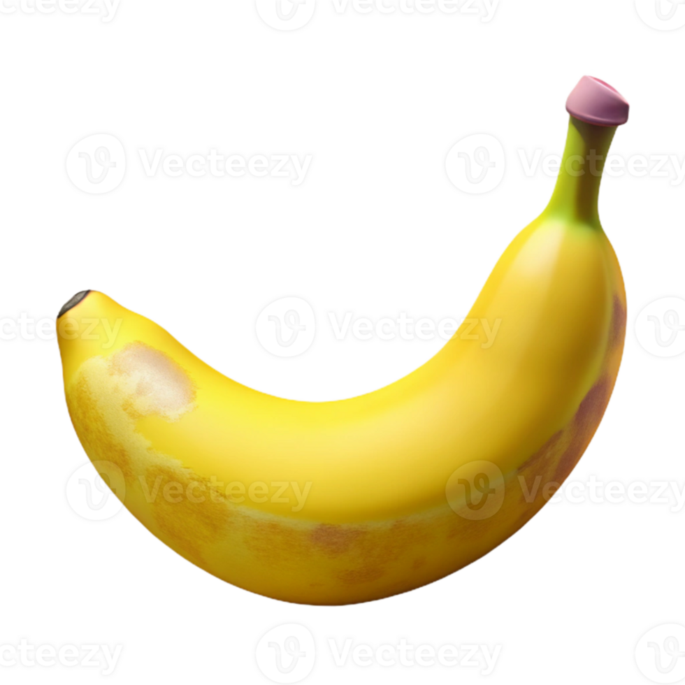 vibrant abstract Banana Isolated with Yellow Peel high quality png