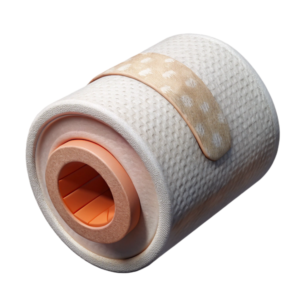 dramatic abstract Bandage Roll White Sterile Material Transparent Background original png
