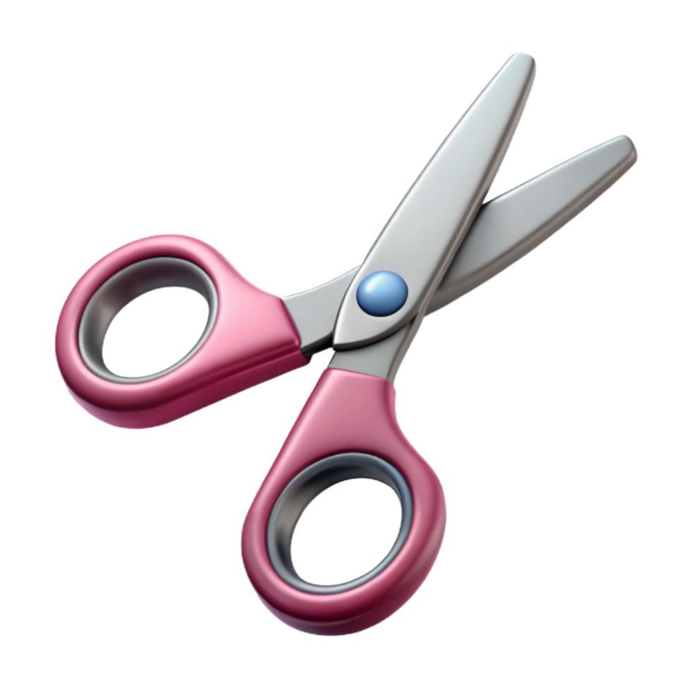 dramatic artistic Barber Scissors Open Isolated on Transparent Background 4K png