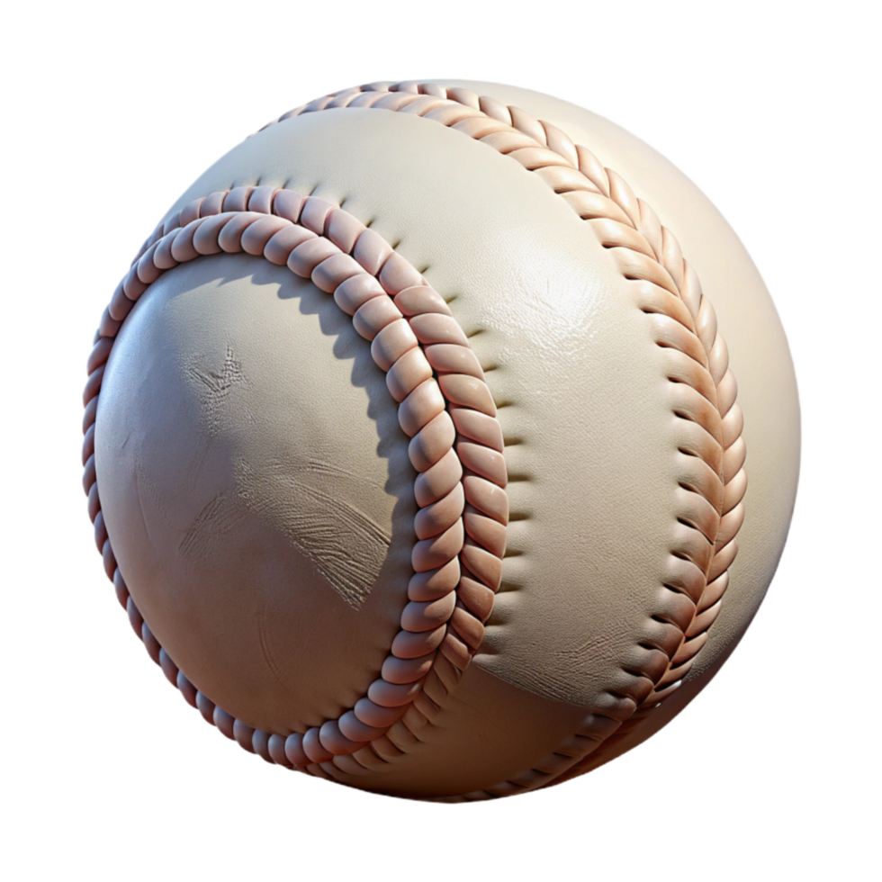 serene rustic Baseball White Stitching Isolated Element high quality png