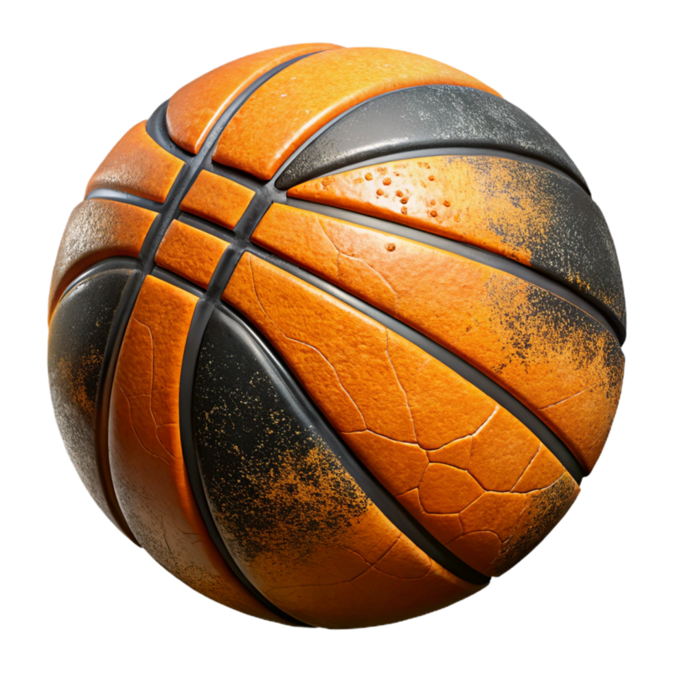 impressive modern Basketball Orange and Black Design Isolated 4K png