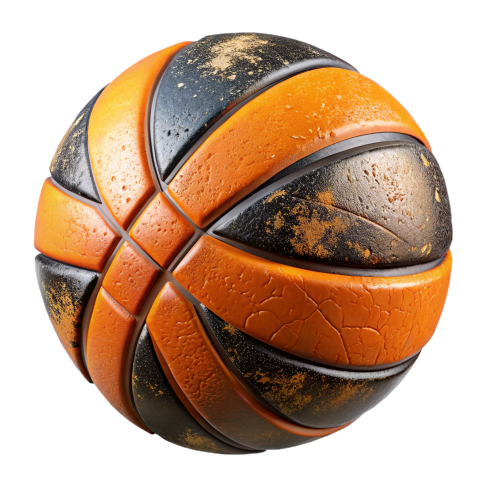 magnificent abstract Basketball Orange and Black Design Isolated original png