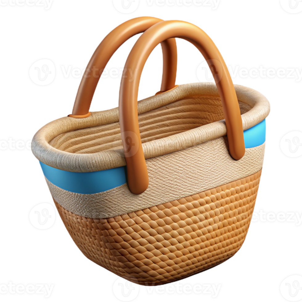 impressive traditional Beach Bag Straw Material Isolated high quality png