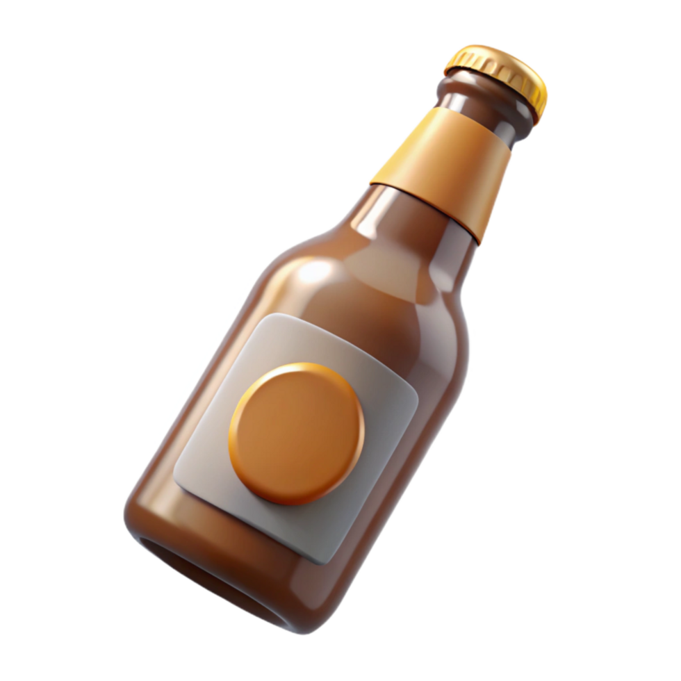 extraordinary vintage Beer Bottle with Label Transparent Background professional png