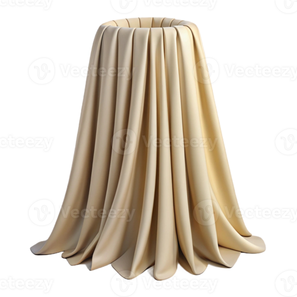 extraordinary modern Beige Curtain Fabric Texture Isolated on Transparent Background premium png