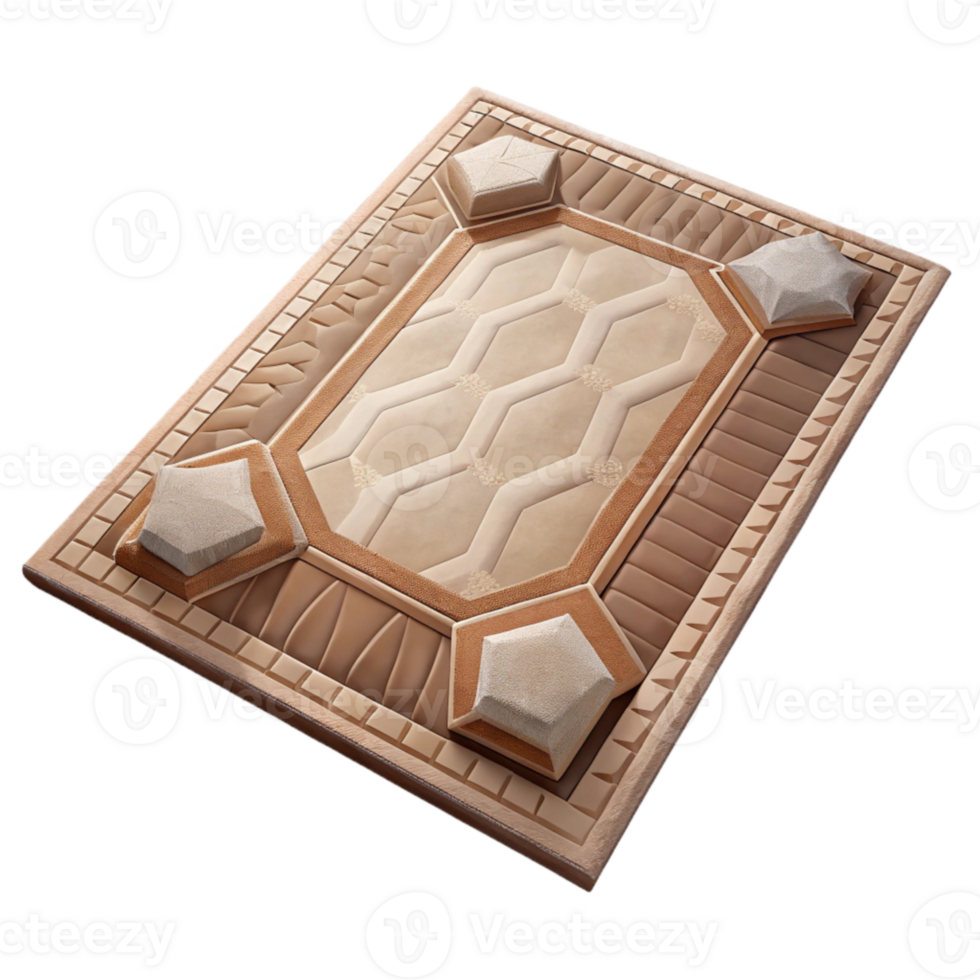 vibrant contemporary Beige Rug with Geometric Design Transparent Element original png
