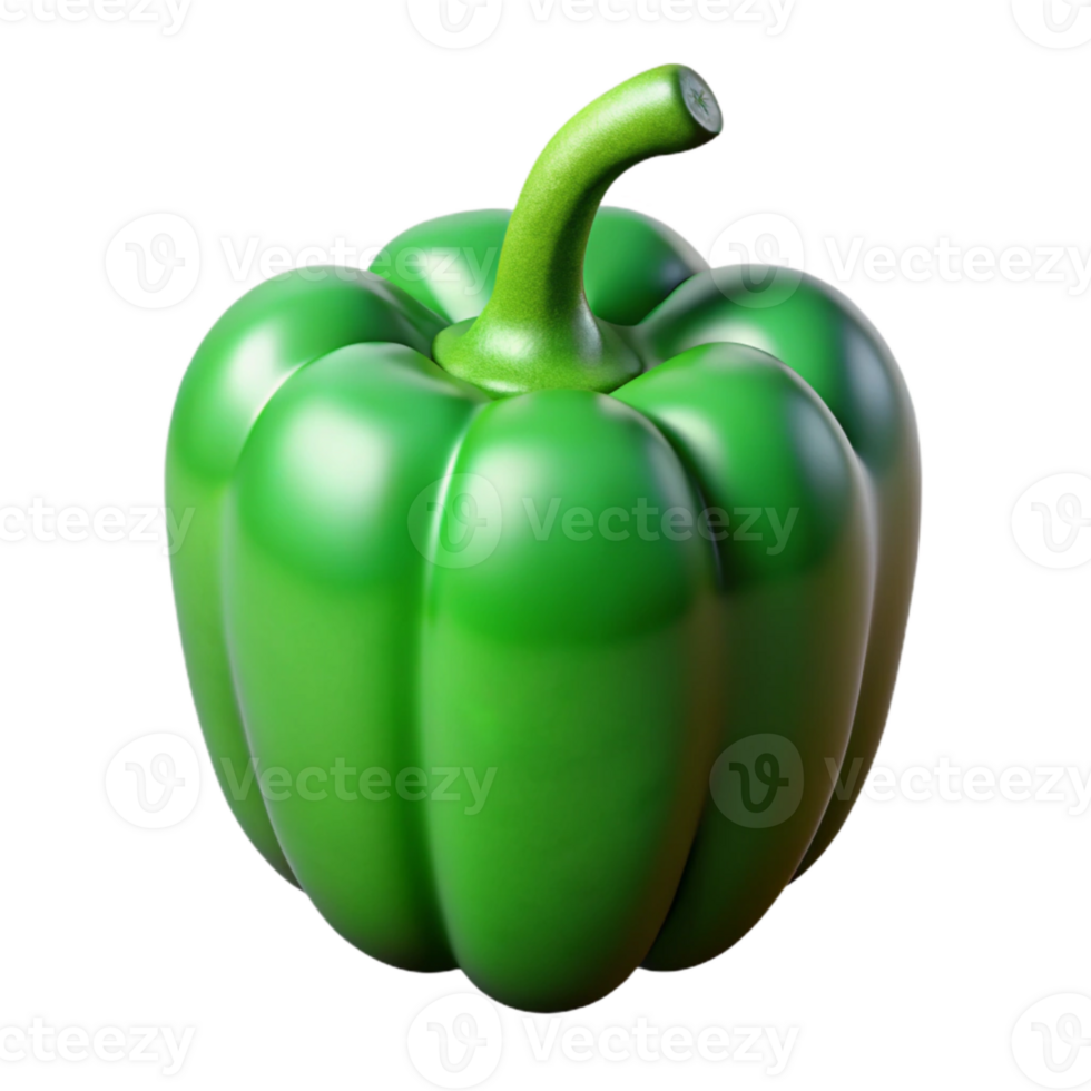 magnificent rustic Bell Pepper Green Cutout professional png