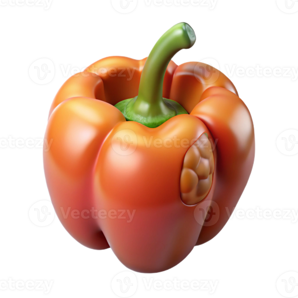wonderful artistic Bell Pepper Isolated Transparent Background Halved genuine png