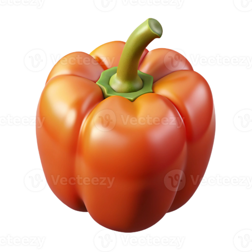 extraordinary creative Bell Pepper Whole Vegetable Cutout with Transparent Background original png