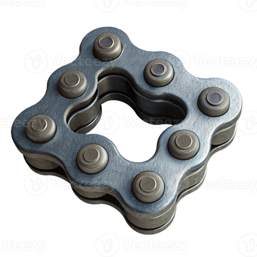 dramatic classic Bicycle Chain Close Up Cutout Isolated professional png