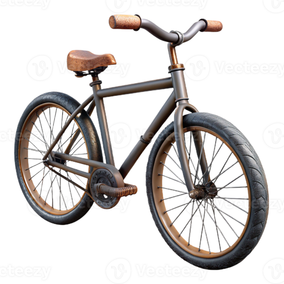 elegant modern Bicycle Cutout with Black Frame Transparent Background professional png