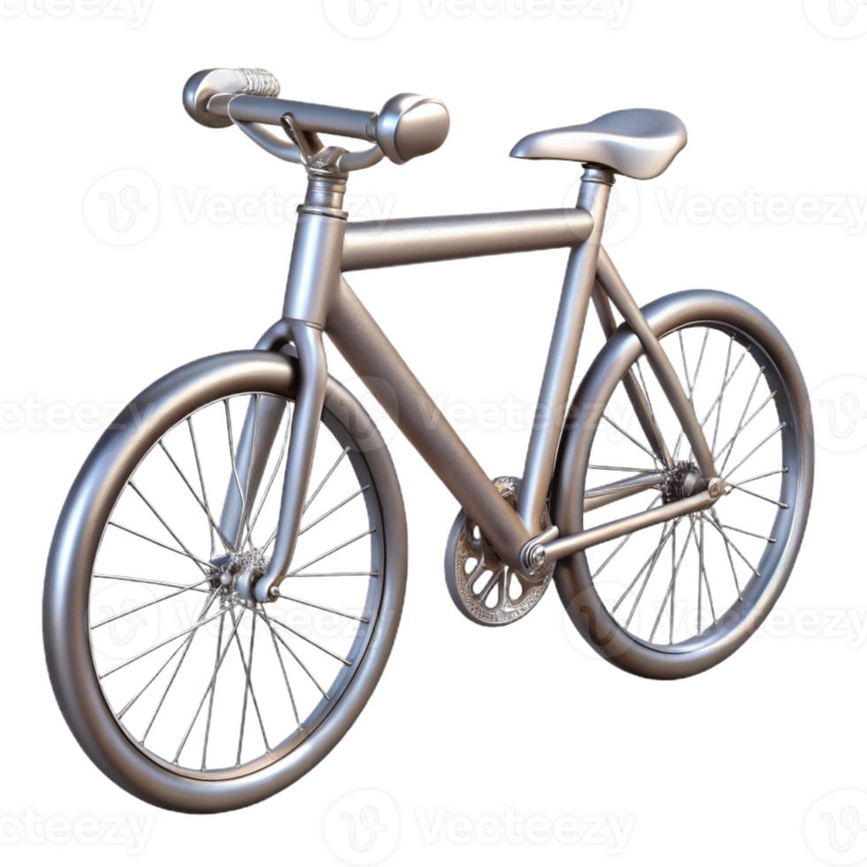magnificent rustic Bicycle Road Bike Silver Cutout Transparent Background authentic png
