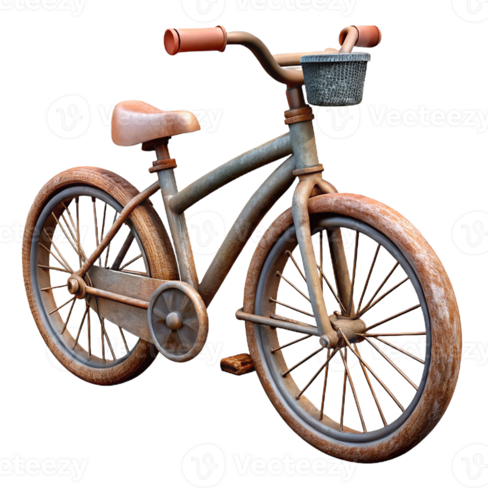 dramatic artistic Bicycle Cutout with Black Frame Transparent Background professional png