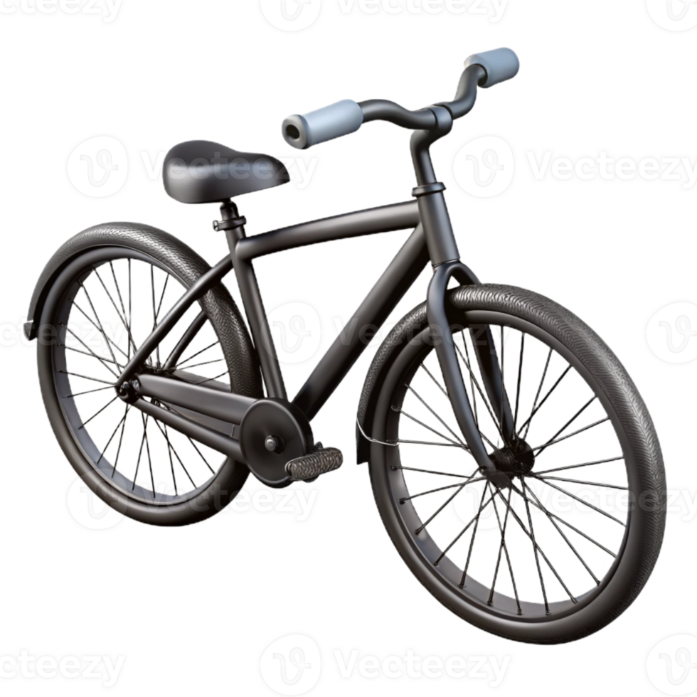 wonderful traditional Bicycle Side View Black Frame Isolated Element authentic png