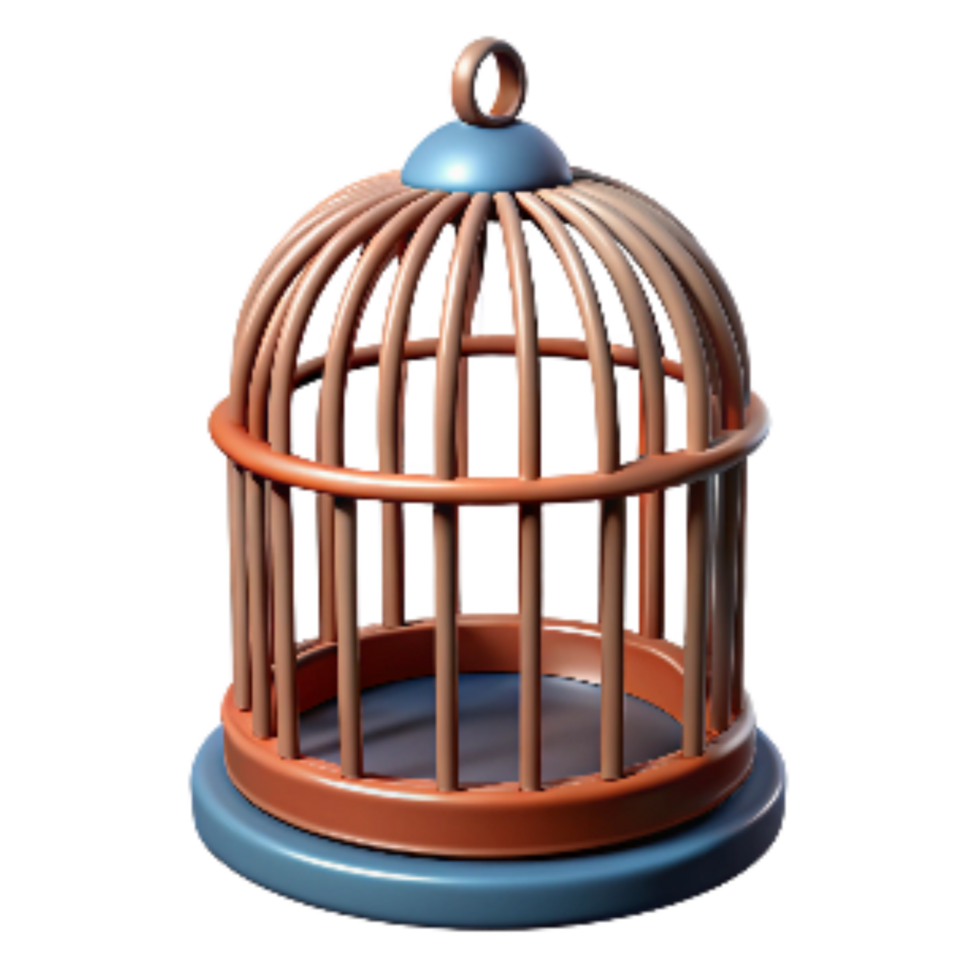 wonderful classic Bird Cage Isolated Element Transparent Background genuine png