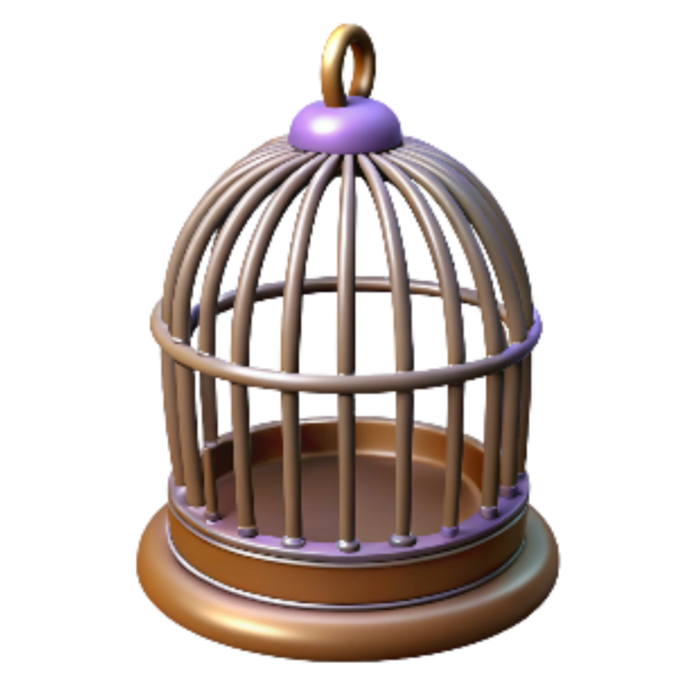 magnificent contemporary Bird Cage Isolated Element Transparent Background professional png