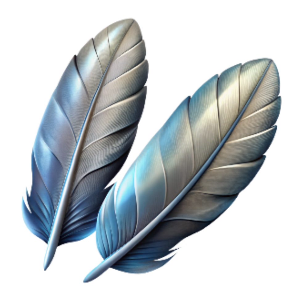 extraordinary creative Bird Feathers Cutout Isolated premium png