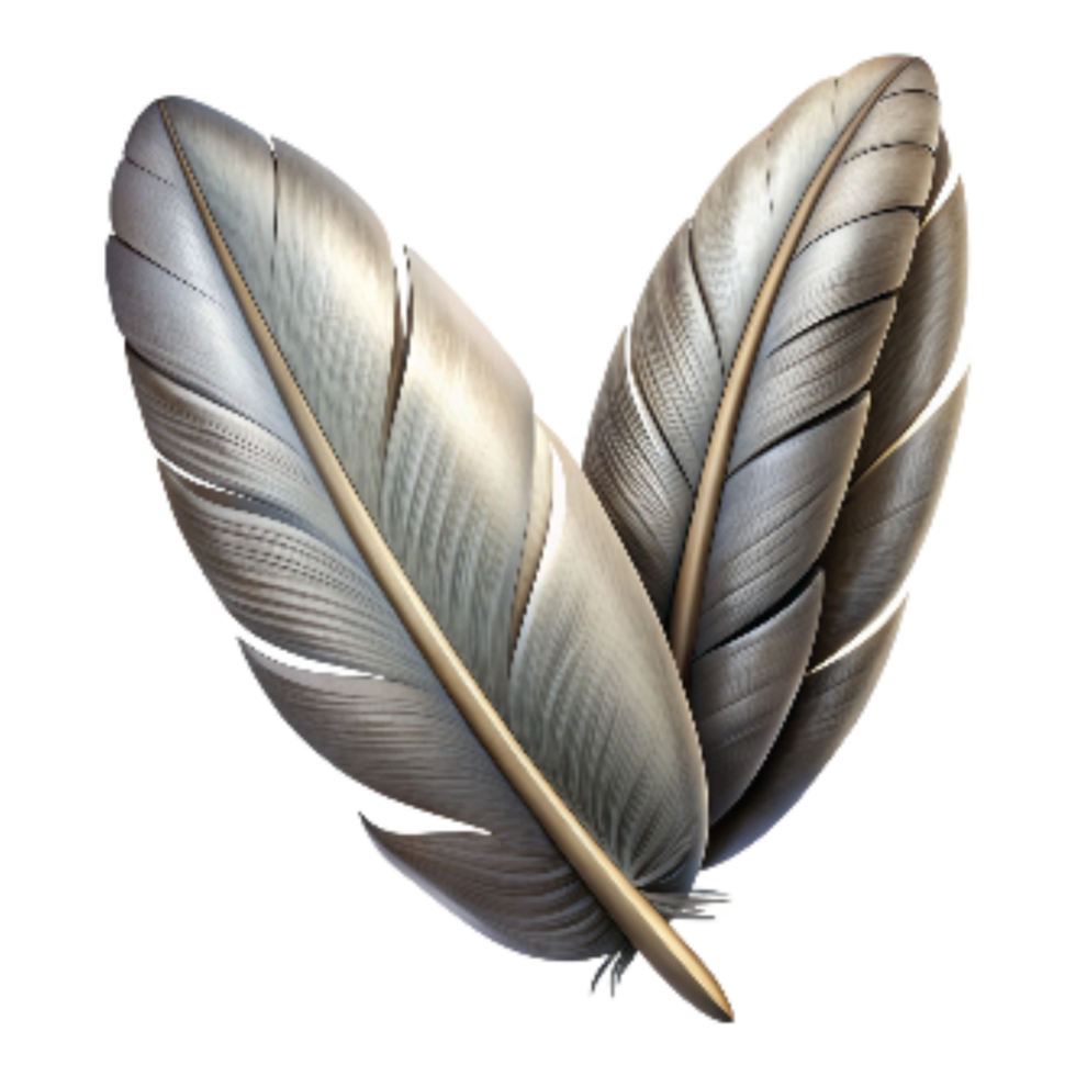 magnificent vintage Bird Feathers Cutout Isolated professional png