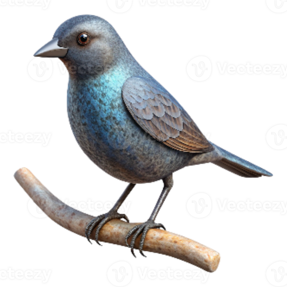 serene modern Bird Perched on Branch Silhouette Isolated Element Transparent Background authentic png