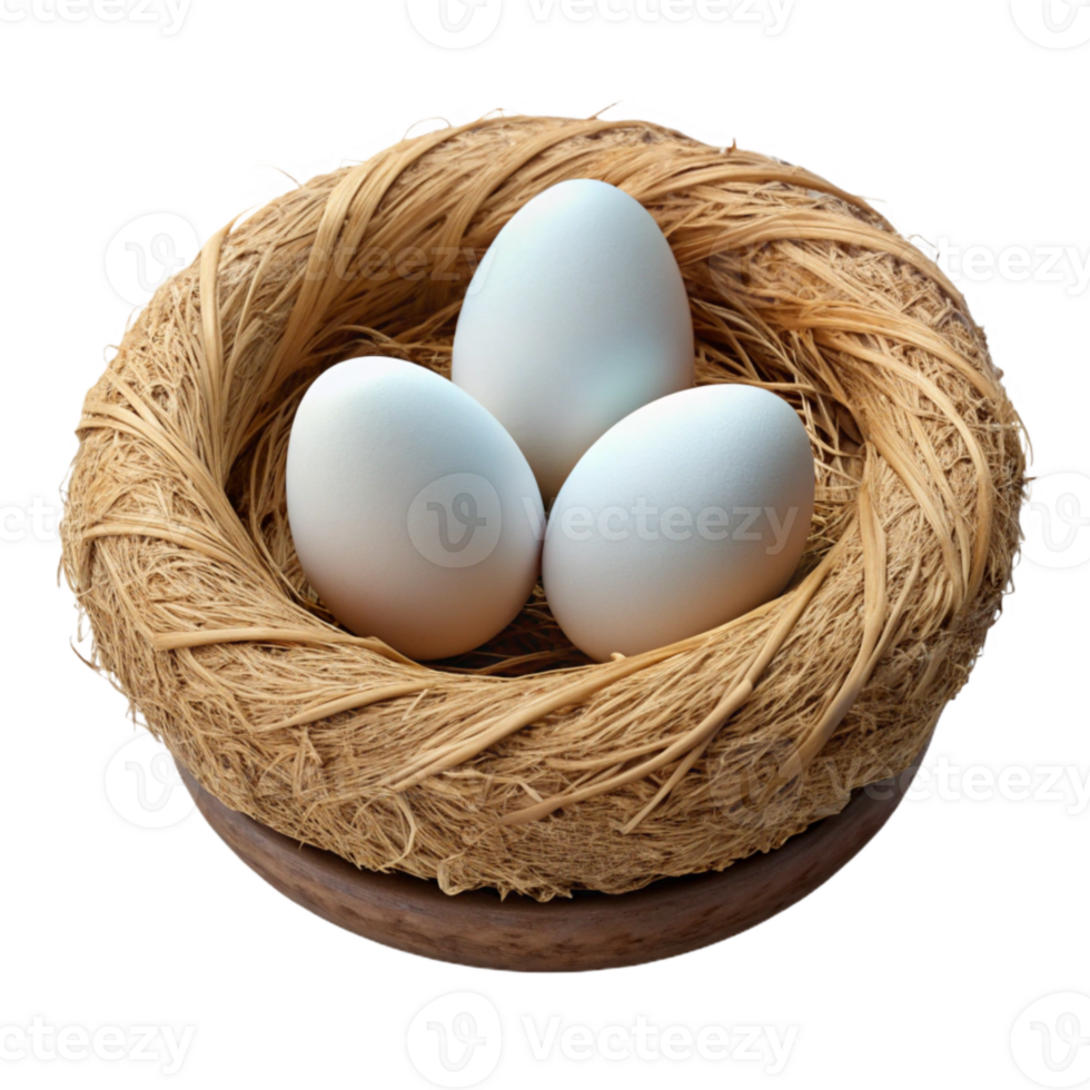 wonderful contemporary Bird Nest with Eggs Isolated on Transparent Background high resolution png