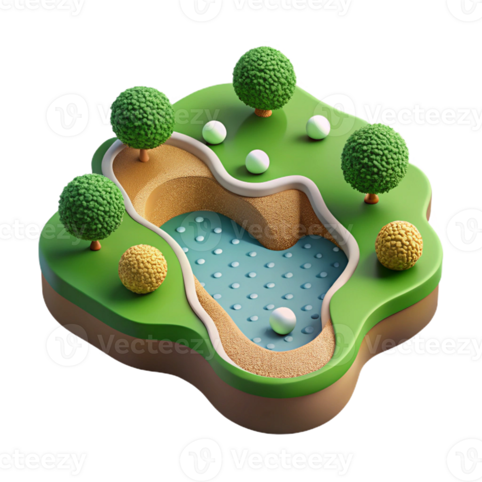 elegant rustic Birdseye Perspective of City Park with Playground Transparent Background exclusive png