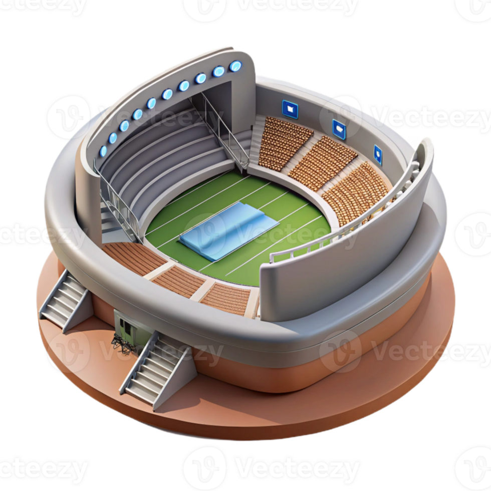 wonderful vintage Birdseye Perspective of Stadium During Game Transparent Background high resolution png