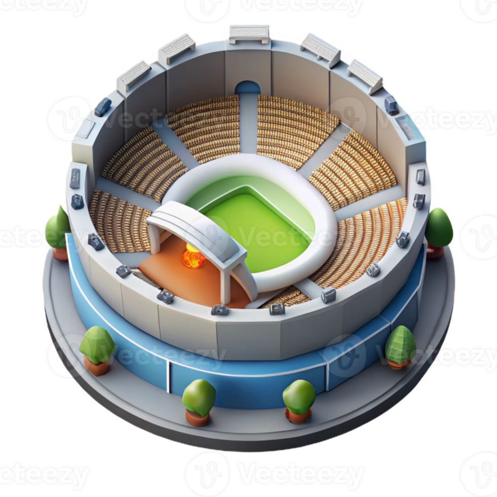 elegant rustic Birdseye Perspective of Stadium During Game Transparent Background genuine png