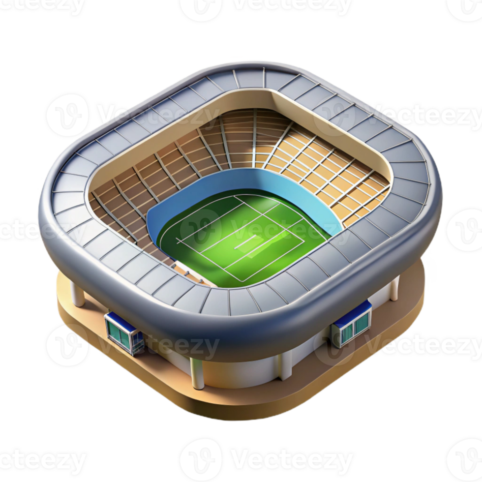 elegant vintage Birdseye Perspective of Stadium During Game Transparent Background professional png