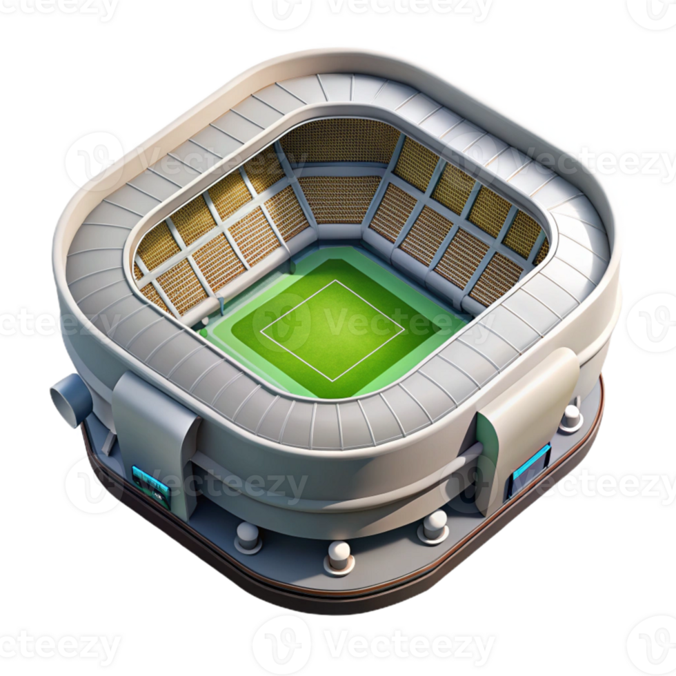 elegant rustic Birdseye Perspective of Stadium During Game Transparent Background professional png