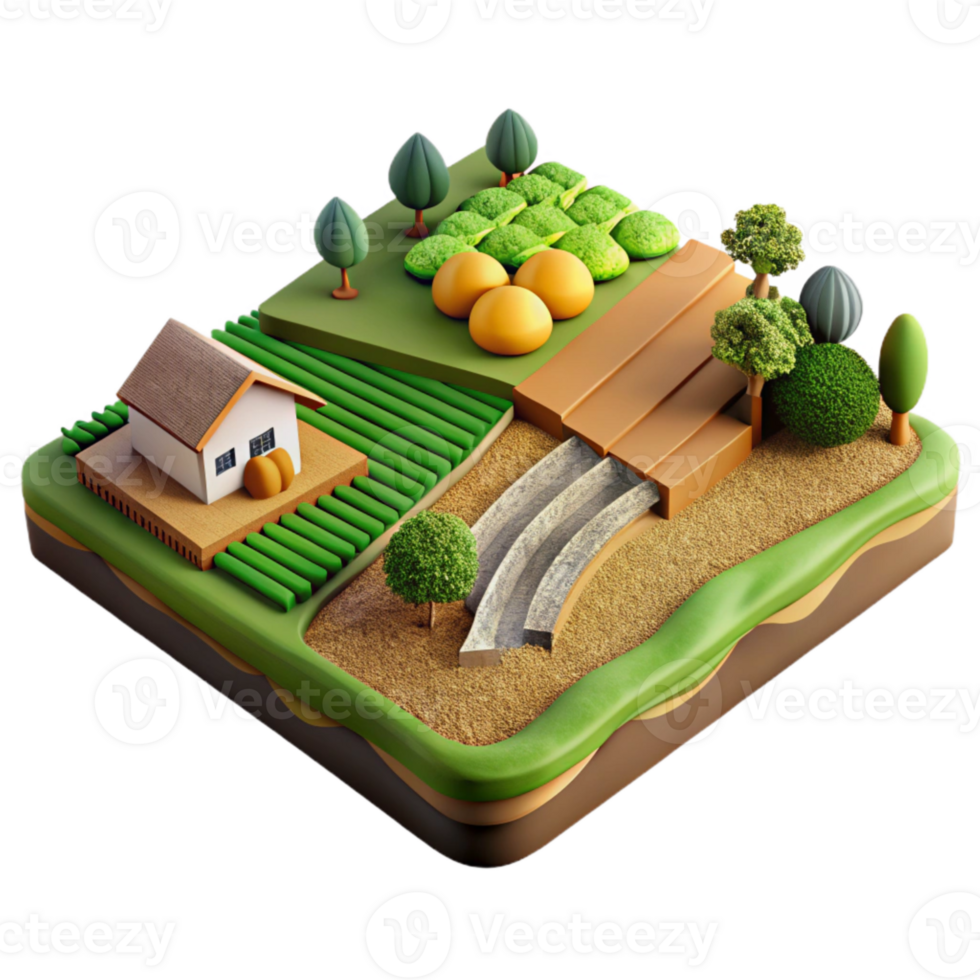 stunning modern Birds Eye View of Agricultural Fields Cutout original png