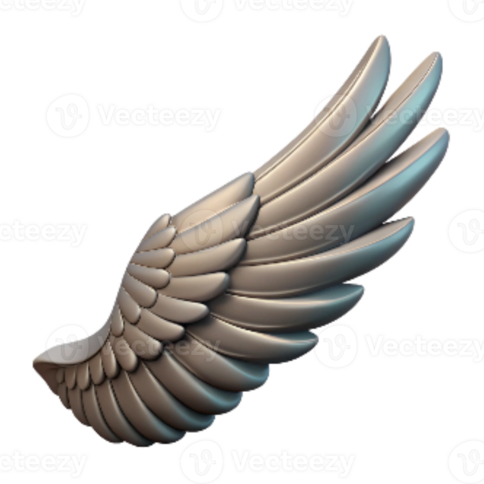 dramatic traditional Bird Wing in Flight Cutout Isolated professional png