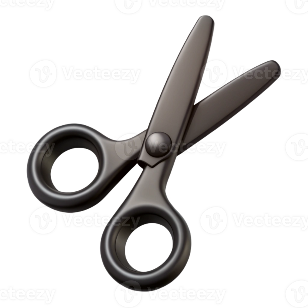 impressive creative Black Barber Scissors Professional Cutout exclusive png