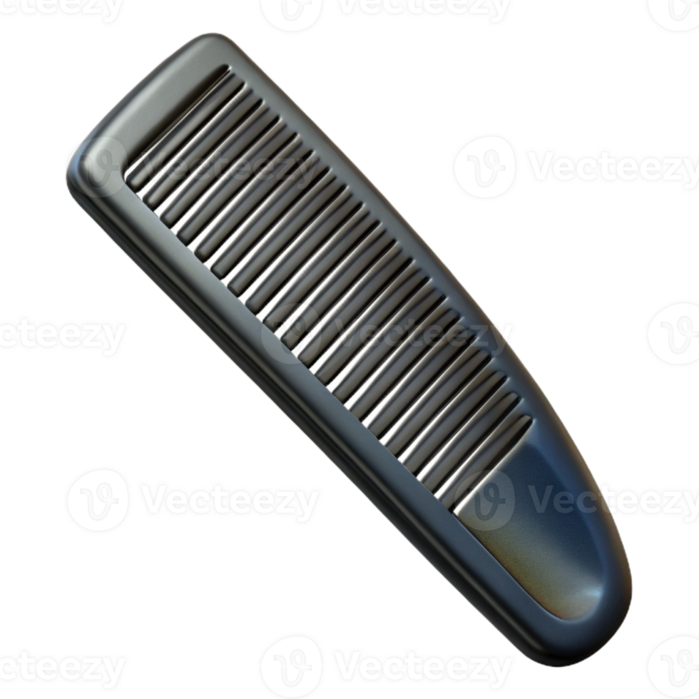 magnificent artistic Black Barber Comb Fine Tooth Cutout 4K png