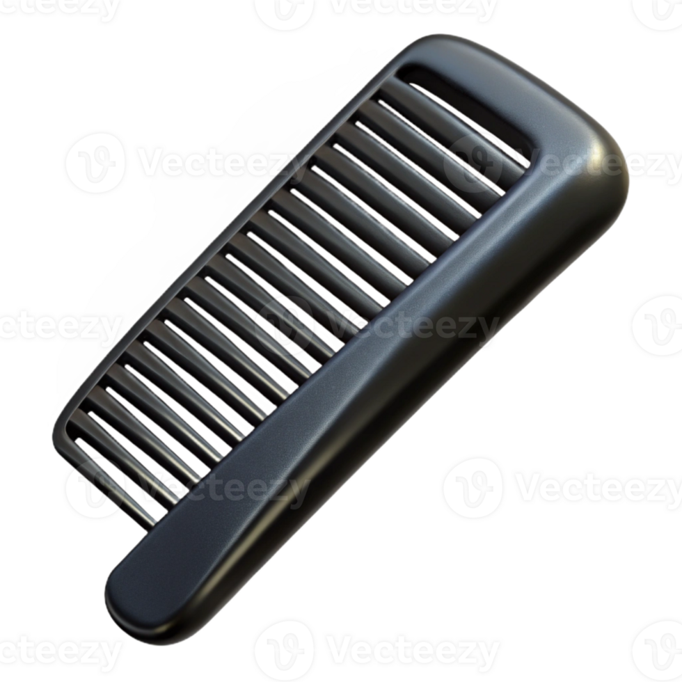 stunning abstract Black Barber Comb Fine Tooth Cutout detailed png